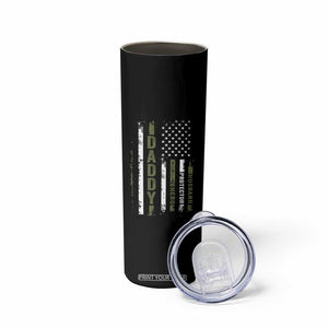 Daddy Husband Protector Hero Skinny Tumbler Fathers Day Vintage American Flag
