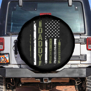 Daddy Husband Protector Hero Spare Tire Cover Fathers Day Vintage American Flag