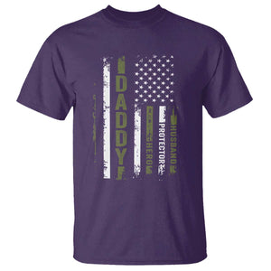 Daddy Husband Protector Hero T Shirt Fathers Day Vintage American Flag