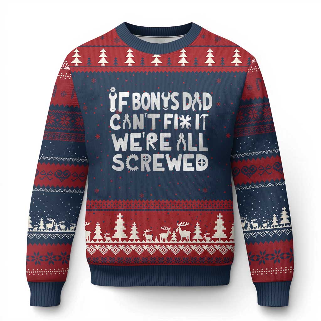 Funny Stepdad Gifts Ugly Christmas Sweater If Bonus Dad Cant Fix It Stepfather Fathers Day
