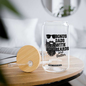 Bonus Dads With Beards Are Better Glass Can Retro Step Dad Fathers Day