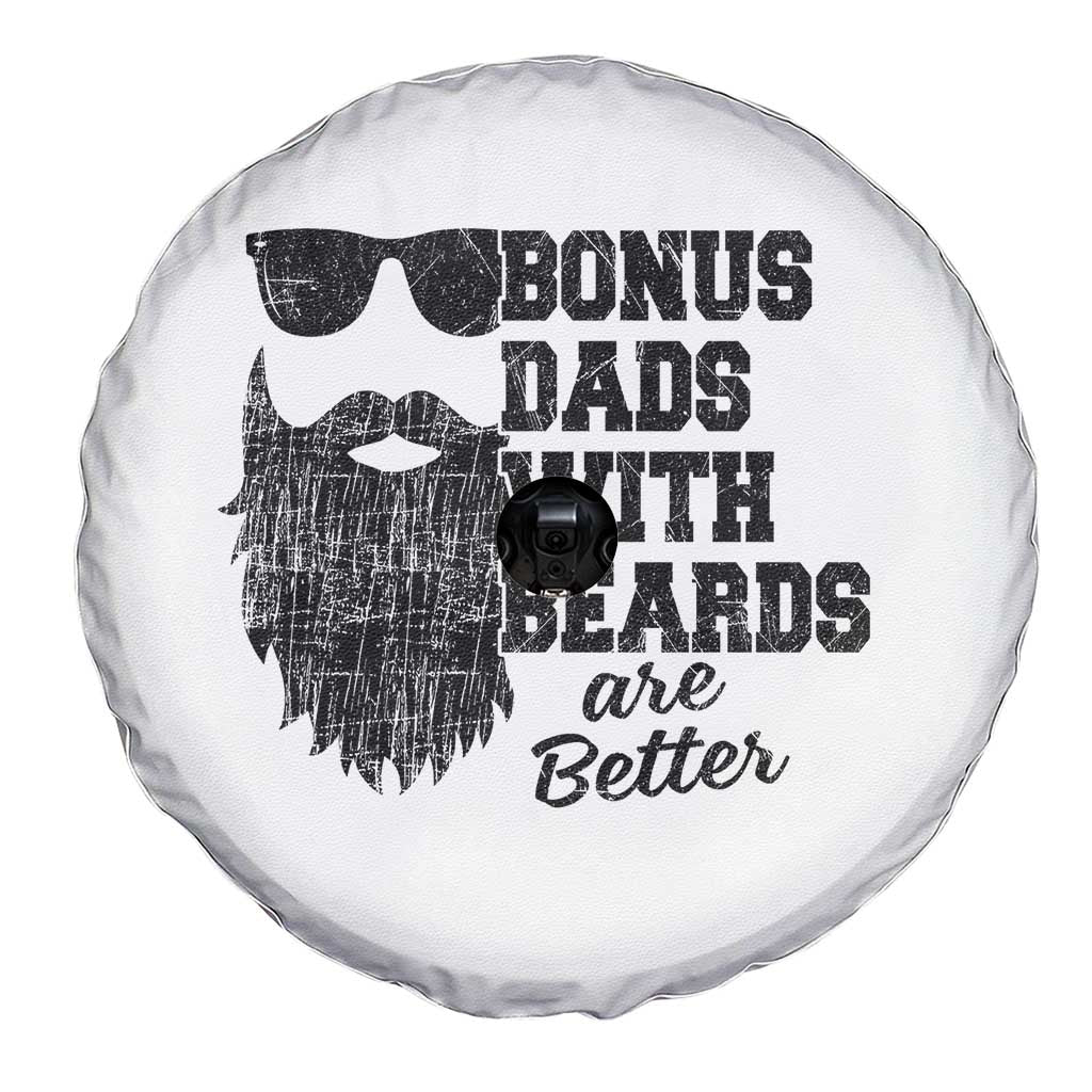 Bonus Dads With Beards Are Better Spare Tire Cover Retro Step Dad Fathers Day