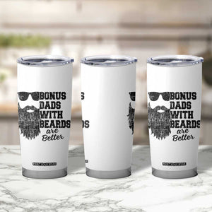 Bonus Dads With Beards Are Better Tumbler Cup Retro Step Dad Fathers Day