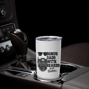 Bonus Dads With Beards Are Better Tumbler Cup Retro Step Dad Fathers Day