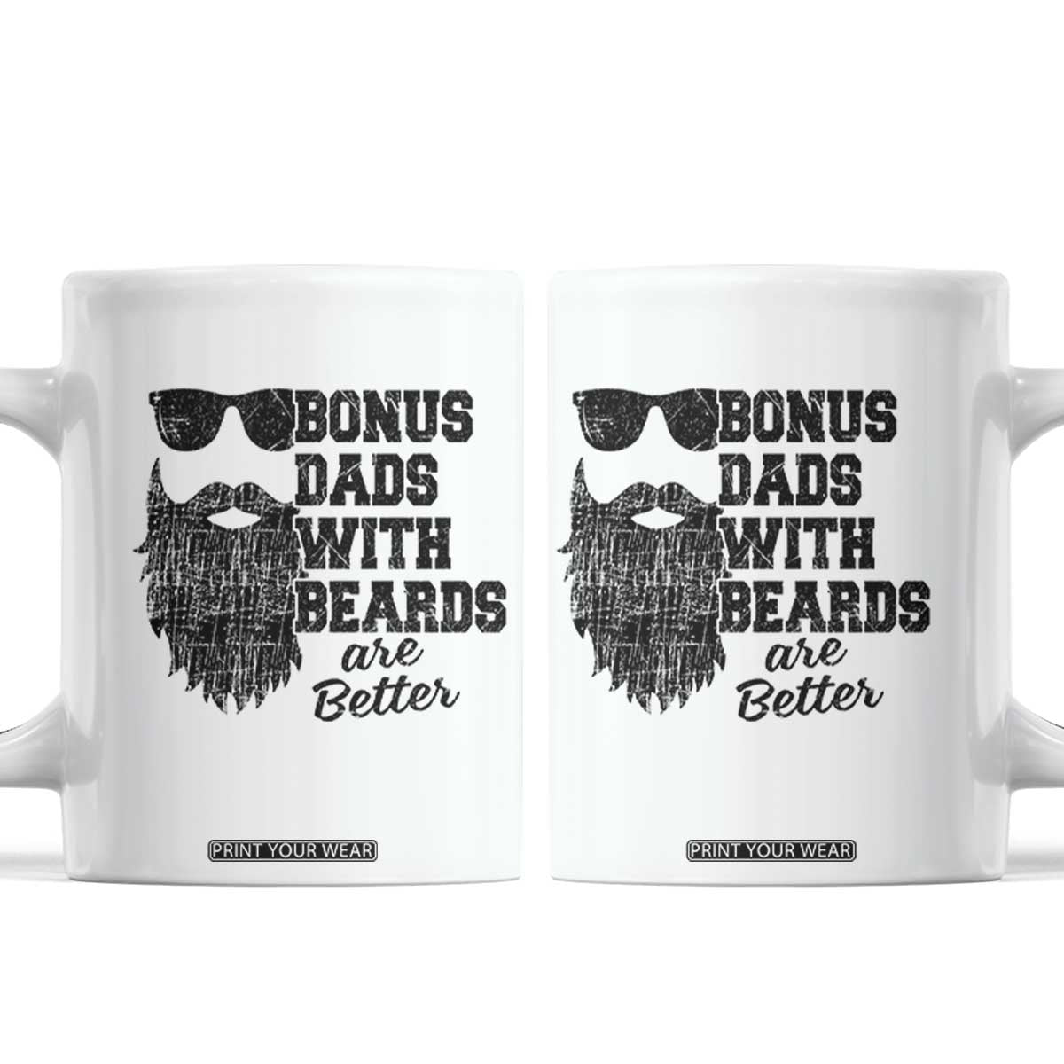 Bonus Dads With Beards Are Better Coffee Mug Retro Step Dad Fathers Day