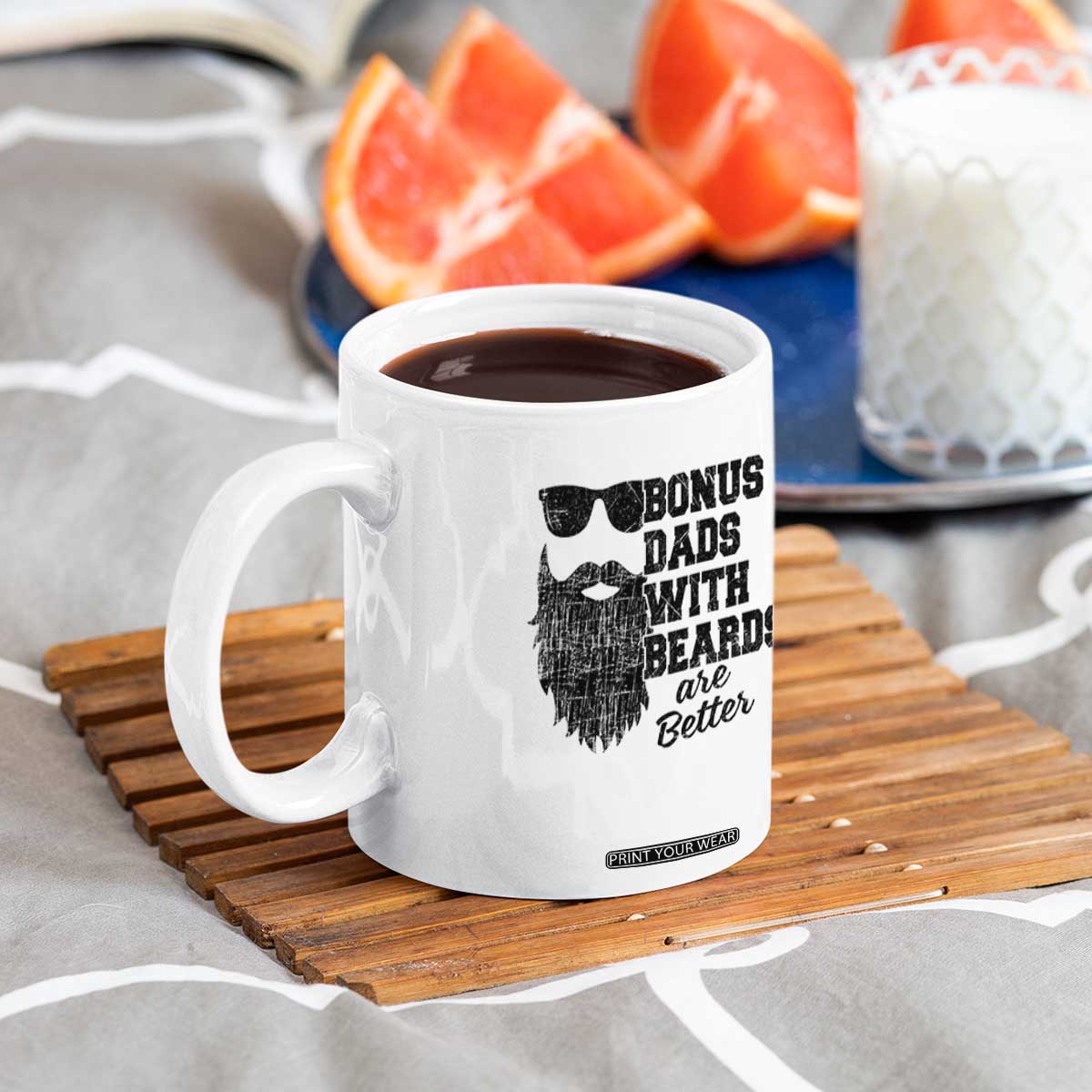Bonus Dads With Beards Are Better Coffee Mug Retro Step Dad Fathers Day