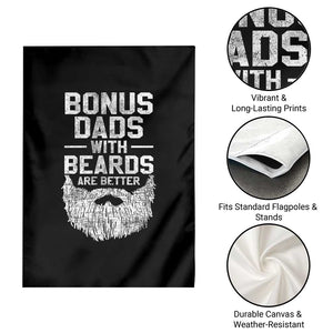 Bonus Dads With Beards Are Better Garden Flag Funny Stepdad Stepfather Fathers Day