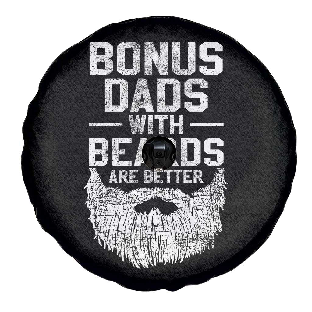 Bonus Dads With Beards Are Better Spare Tire Cover Funny Stepdad Stepfather Fathers Day TS10 Print Your Wear