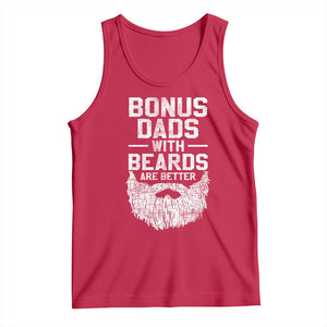 Bonus Dads With Beards Are Better Tank Top Funny Stepdad Stepfather Fathers Day