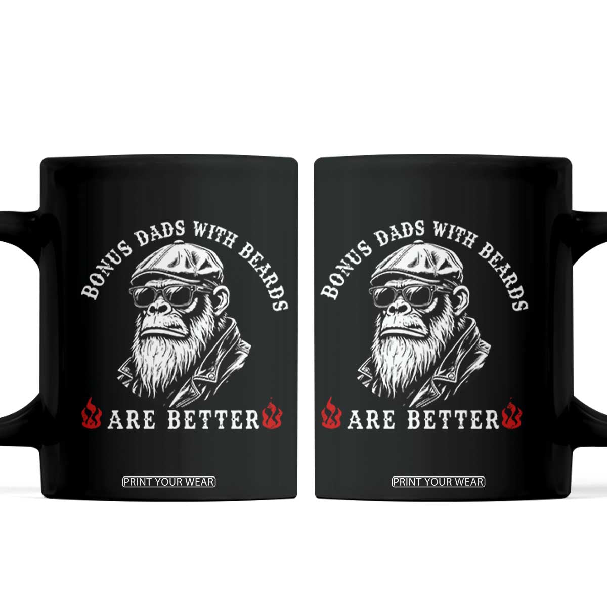 Bonus Dad Gifts Coffee Mug Retro Bigfoot Stepdad With Beards Are Better