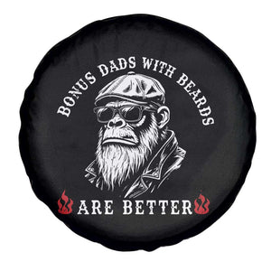 Bonus Dad Gifts Spare Tire Cover Retro Bigfoot Stepdad With Beards Are Better TS10 Print Your Wear