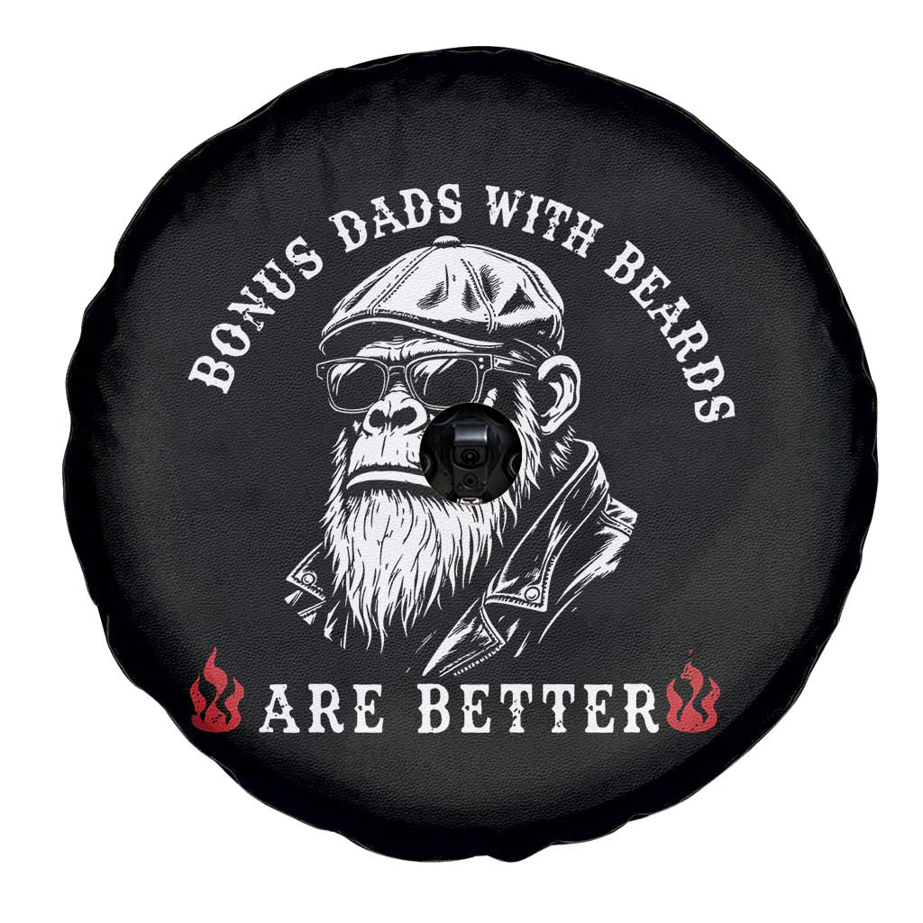 Bonus Dad Gifts Spare Tire Cover Retro Bigfoot Stepdad With Beards Are Better TS10 Print Your Wear