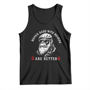 Bonus Dad Gifts Tank Top Retro Bigfoot Stepdad With Beards Are Better TS10 Black Print Your Wear