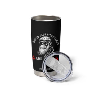 Bonus Dad Gifts Tumbler Cup Retro Bigfoot Stepdad With Beards Are Better TS10 Print Your Wear