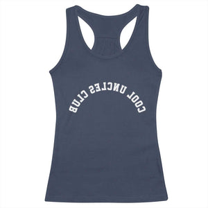 Cool Uncles Club Racerback Tank Top Gifts For Uncle Retro Upside Down Text TS10 Navy Print Your Wear