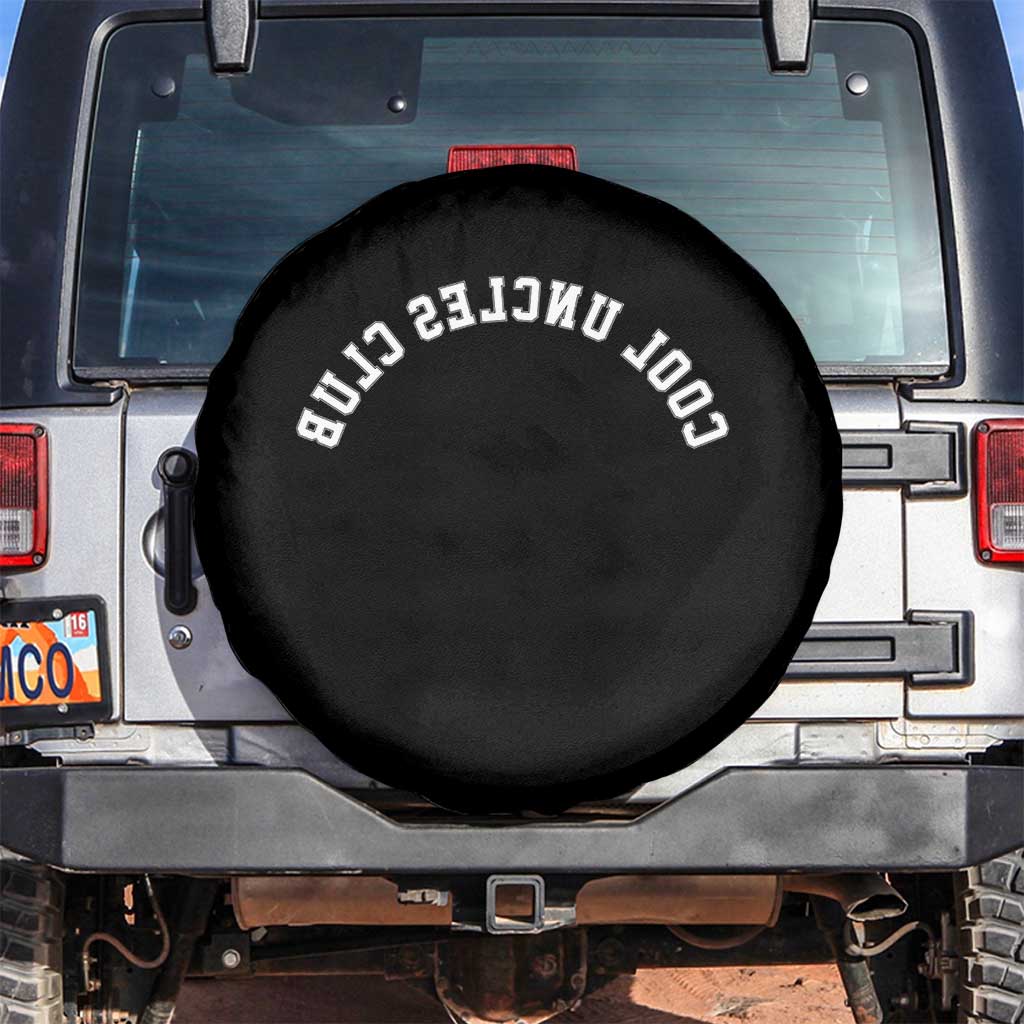 Cool Uncles Club Spare Tire Cover Gifts For Uncle Retro Upside Down Text TS10 No hole Black Print Your Wear