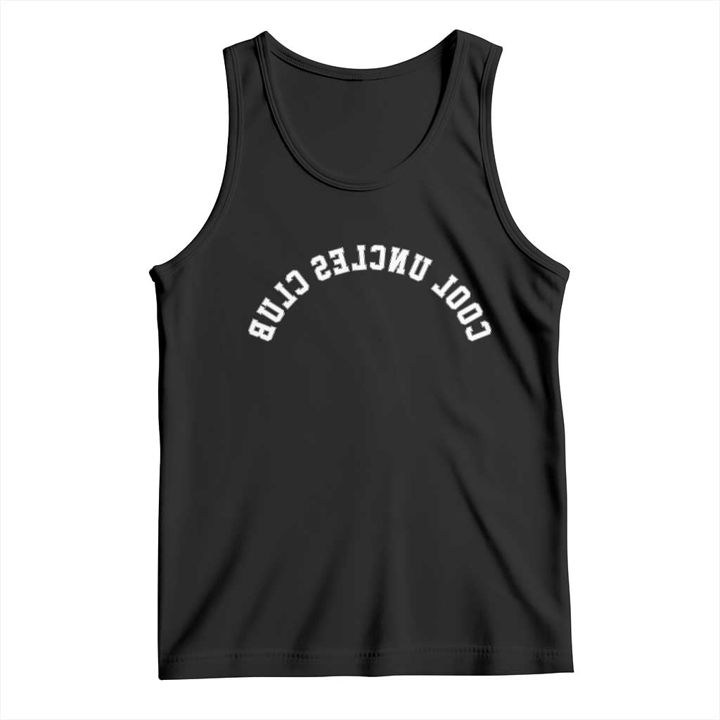 Cool Uncles Club Tank Top Gifts For Uncle Retro Upside Down Text TS10 Black Print Your Wear