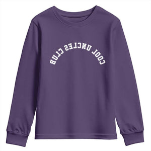 Cool Uncles Club Youth Sweatshirt Gifts For Uncle Retro Upside Down Text TS10 Purple Print Your Wear