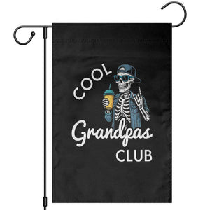 Cool Grandpas Club Garden Flag Fathers Day Best Grandpa Skeleton