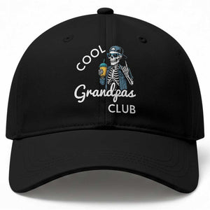 Cool Grandpas Club Baseball Cap Fathers Day Best Grandpa Skeleton
