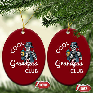 Cool Grandpas Club Ceramic Ornament Fathers Day Best Grandpa Skeleton