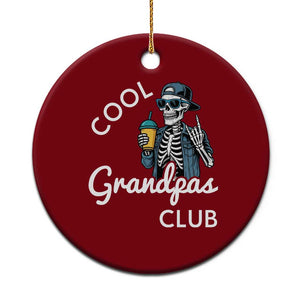 Cool Grandpas Club Ceramic Ornament Fathers Day Best Grandpa Skeleton