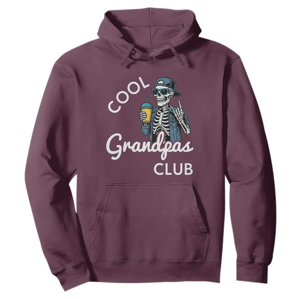 Cool Grandpas Club Hoodie Fathers Day Best Grandpa Skeleton