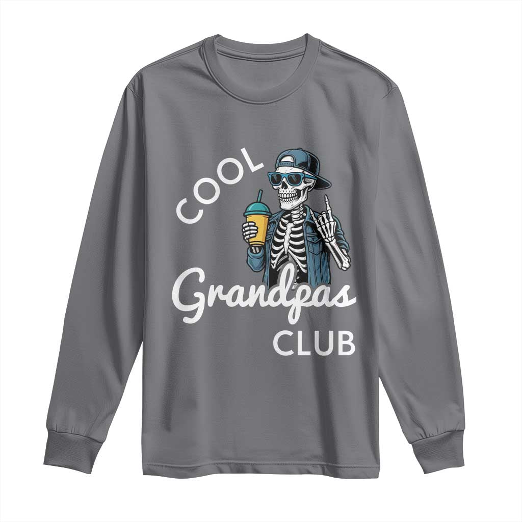 Cool Grandpas Club Long Sleeve Shirt Fathers Day Best Grandpa Skeleton