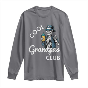 Cool Grandpas Club Long Sleeve Shirt Fathers Day Best Grandpa Skeleton