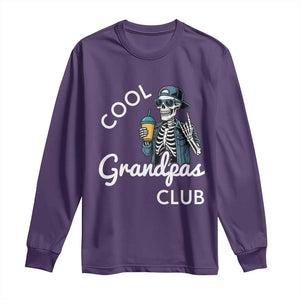 Cool Grandpas Club Long Sleeve Shirt Fathers Day Best Grandpa Skeleton