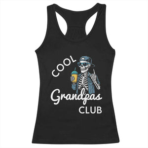 Cool Grandpas Club Racerback Tank Top Fathers Day Best Grandpa Skeleton