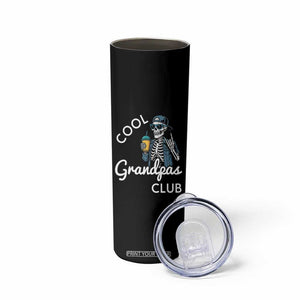 Cool Grandpas Club Skinny Tumbler Fathers Day Best Grandpa Skeleton