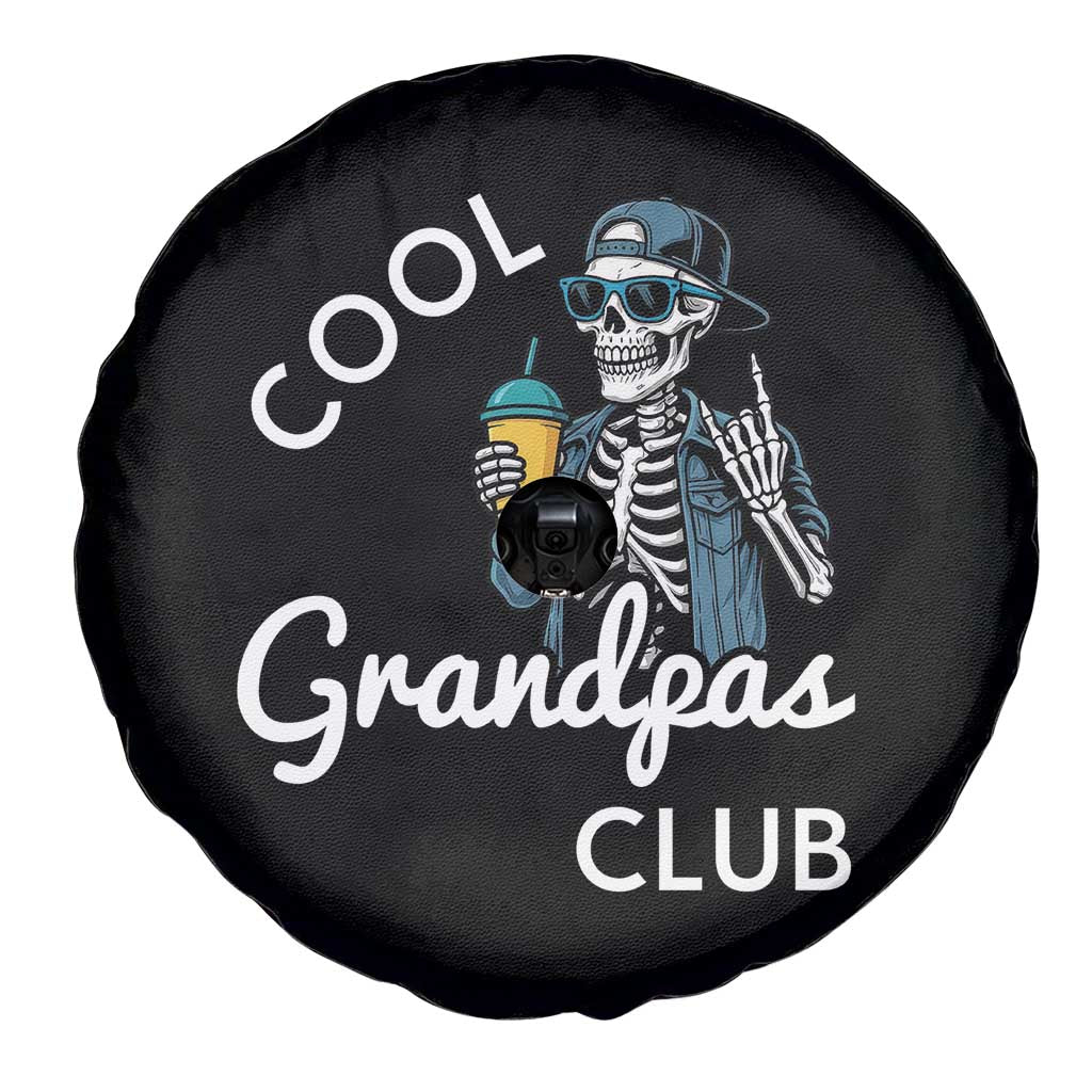 Cool Grandpas Club Spare Tire Cover Fathers Day Best Grandpa Skeleton