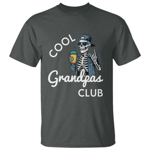 Cool Grandpas Club T Shirt Fathers Day Best Grandpa Skeleton
