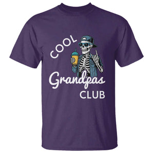 Cool Grandpas Club T Shirt Fathers Day Best Grandpa Skeleton