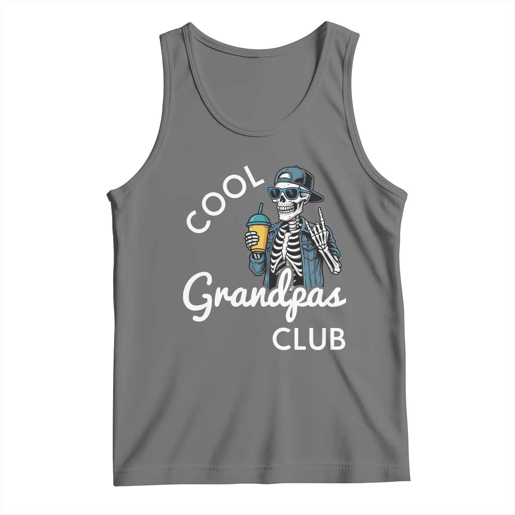 Cool Grandpas Club Tank Top Fathers Day Best Grandpa Skeleton