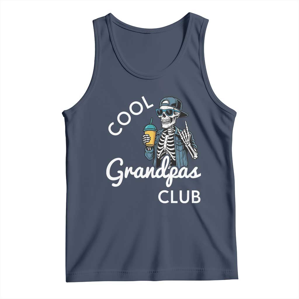 Cool Grandpas Club Tank Top Fathers Day Best Grandpa Skeleton