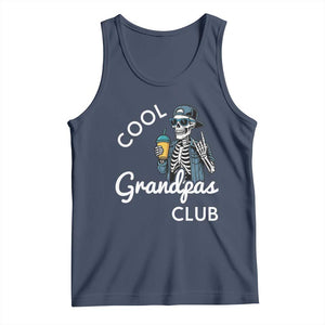Cool Grandpas Club Tank Top Fathers Day Best Grandpa Skeleton