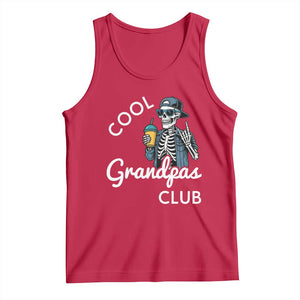Cool Grandpas Club Tank Top Fathers Day Best Grandpa Skeleton