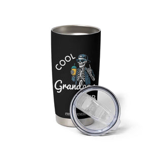 Cool Grandpas Club Tumbler Cup Fathers Day Best Grandpa Skeleton