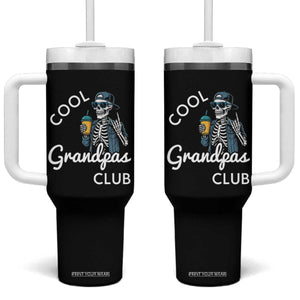 Cool Grandpas Club Tumbler With Handle Fathers Day Best Grandpa Skeleton