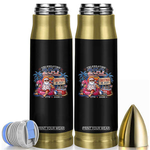 Christmas In July 250 Years 1776 2026 Patriotic Santa Flamingo Float Summer Xmas Bullet Tumbler
