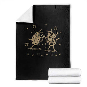 Dancing Lady Bugs Happy Little Insects Nature Lovers Throw Blanket