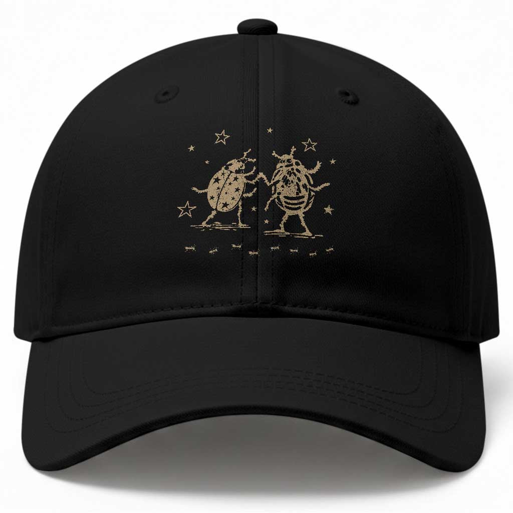 Dancing Lady Bugs Happy Little Insects Nature Lovers Baseball Cap TS10 Print Your Wear