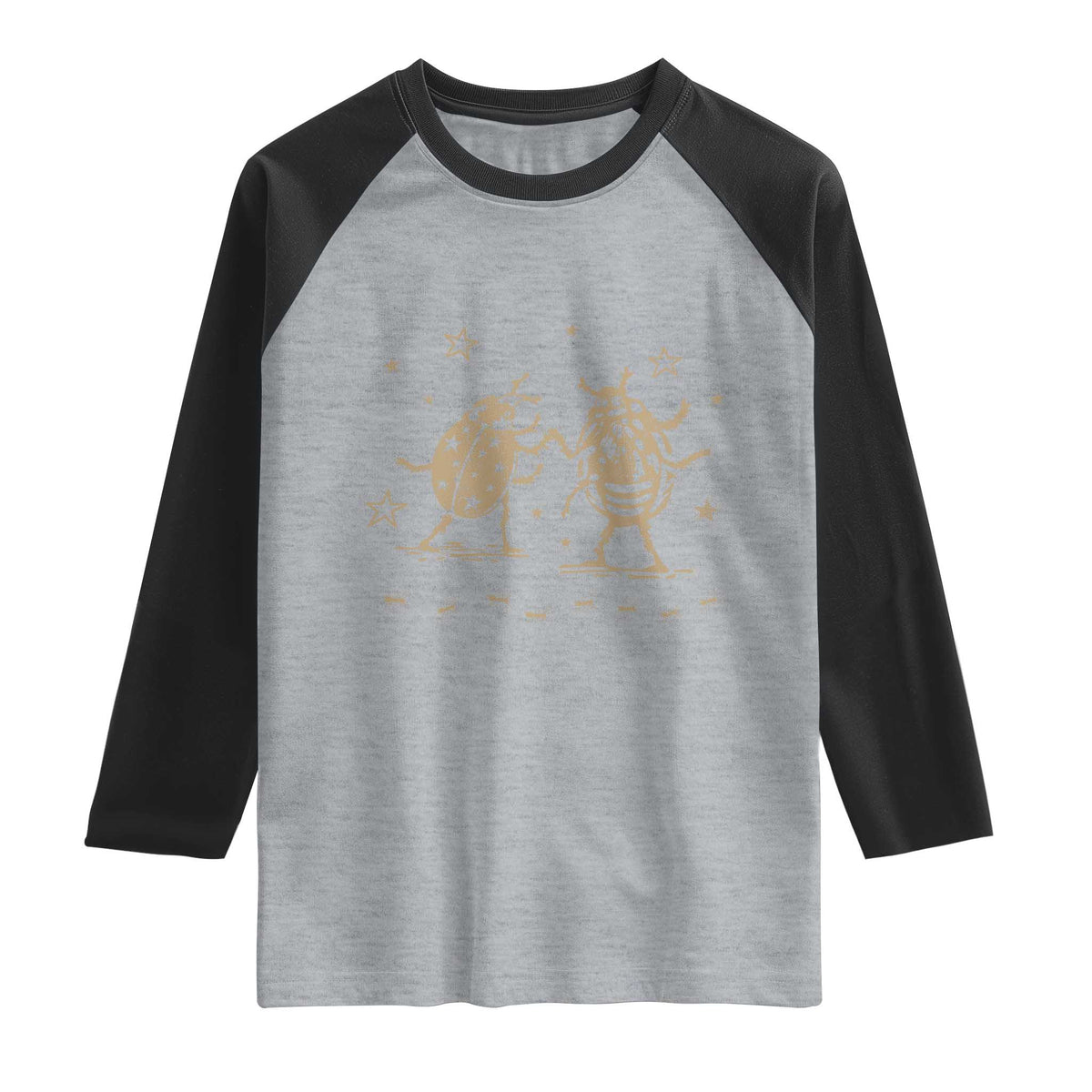 Dancing Lady Bugs Happy Little Insects Nature Lovers Raglan Shirt