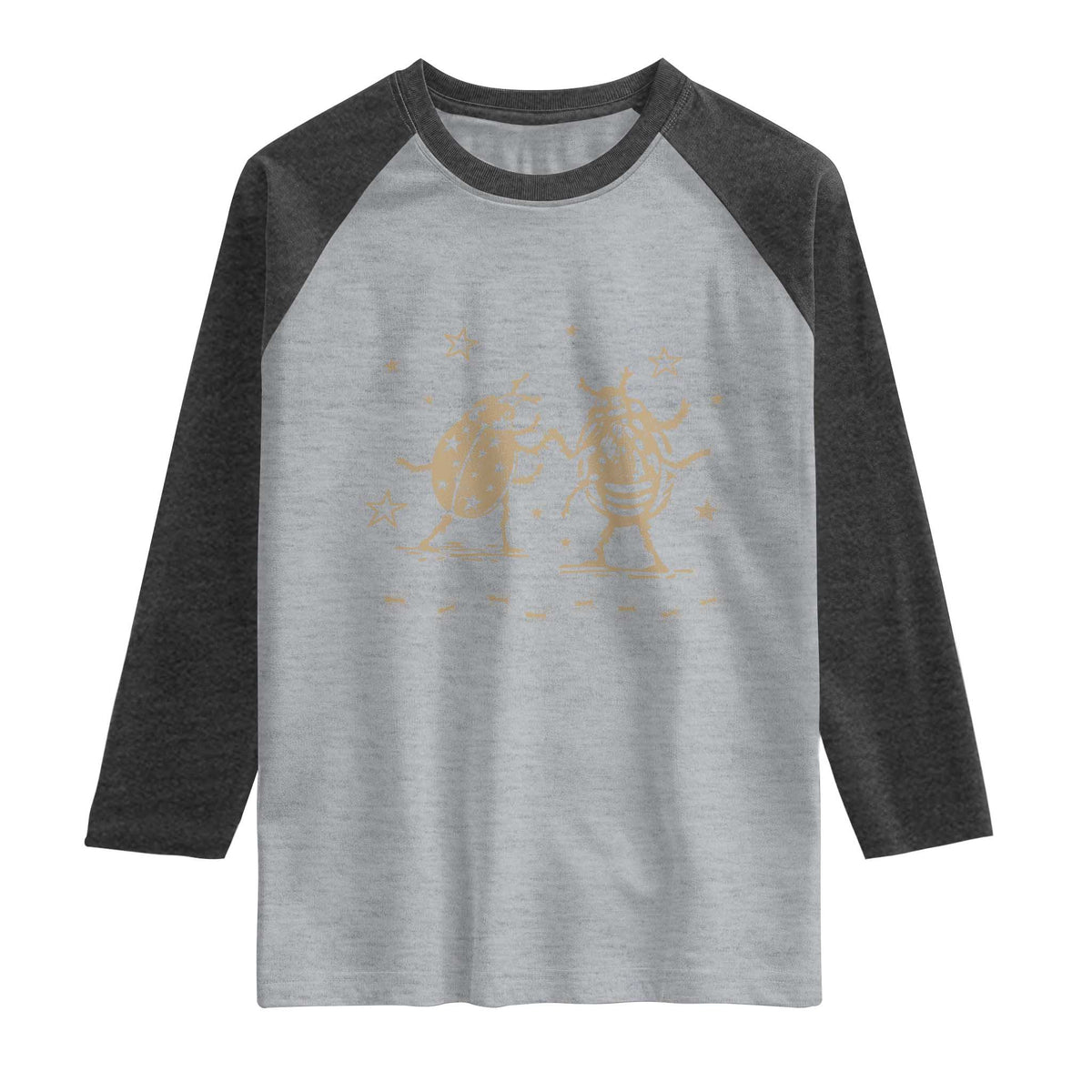 Dancing Lady Bugs Happy Little Insects Nature Lovers Raglan Shirt