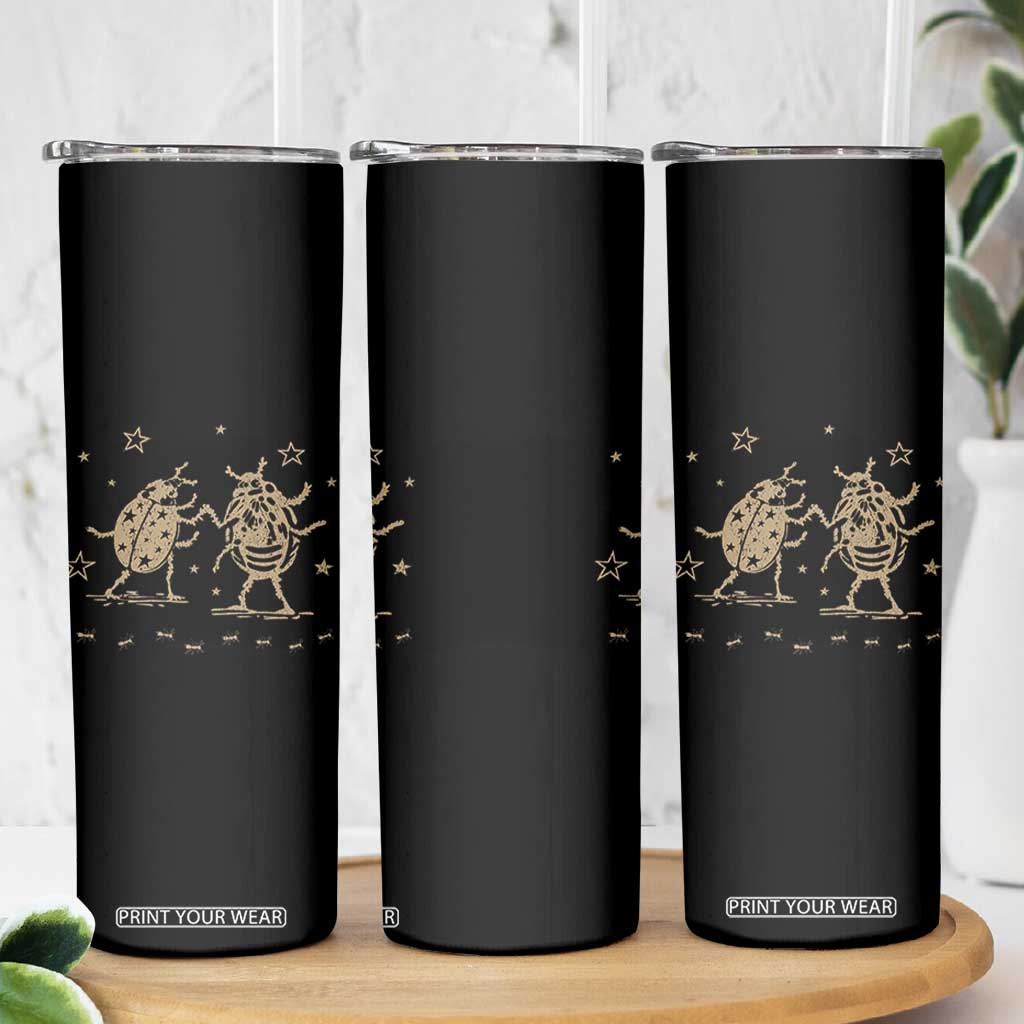 Dancing Lady Bugs Happy Little Insects Nature Lovers Skinny Tumbler
