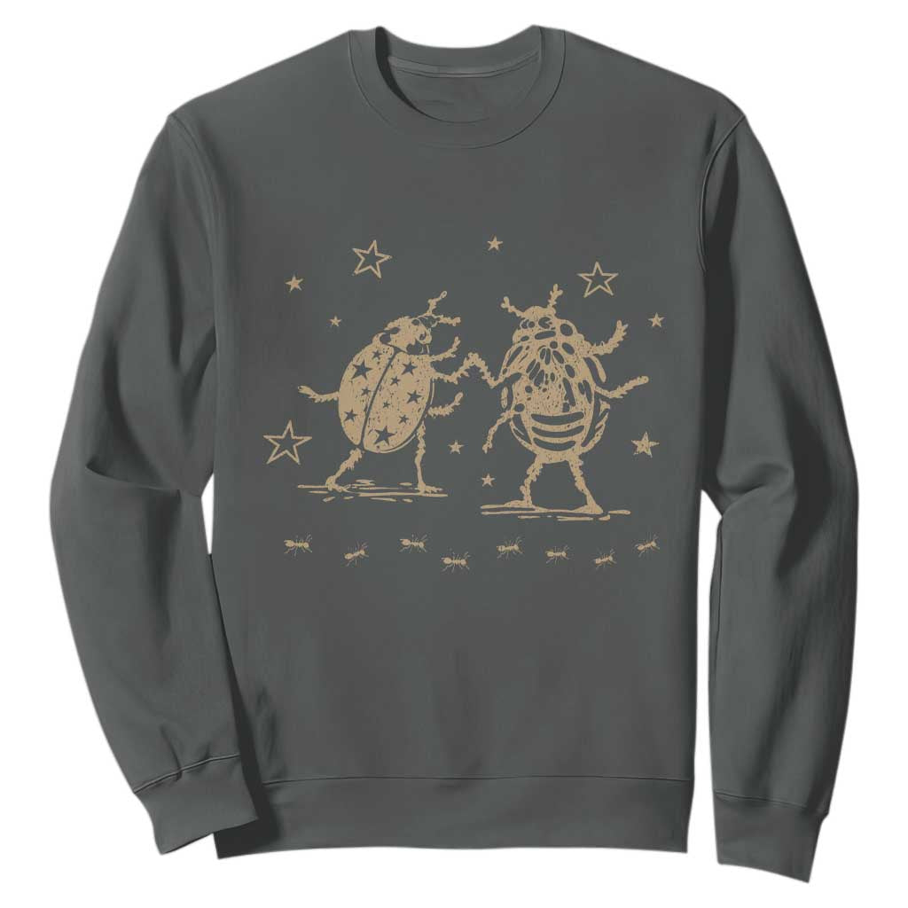 Dancing Lady Bugs Happy Little Insects Nature Lovers Sweatshirt