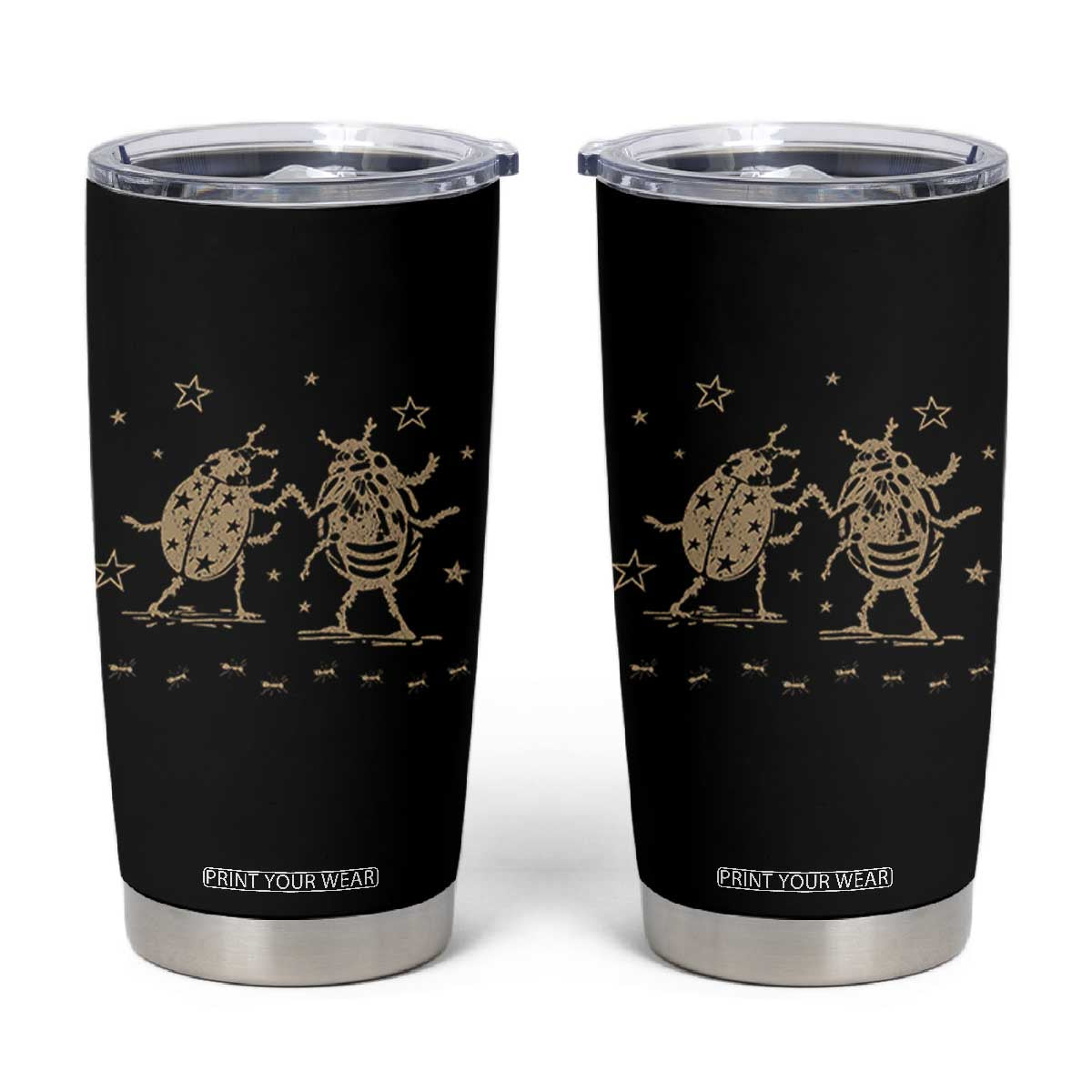 Dancing Lady Bugs Happy Little Insects Nature Lovers Tumbler Cup TS10 Black Print Your Wear