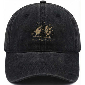Dancing Lady Bugs Happy Little Insects Nature Lovers Washed Cotton Baseball Cap
